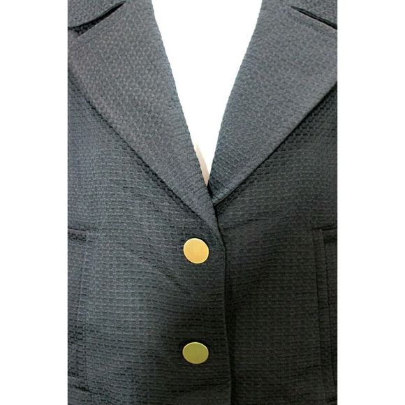 Liz Claiborne Petite XS Short Length Blazer Poly/Cotton Jacket Navy Blue NWT - Picture 6 of 10